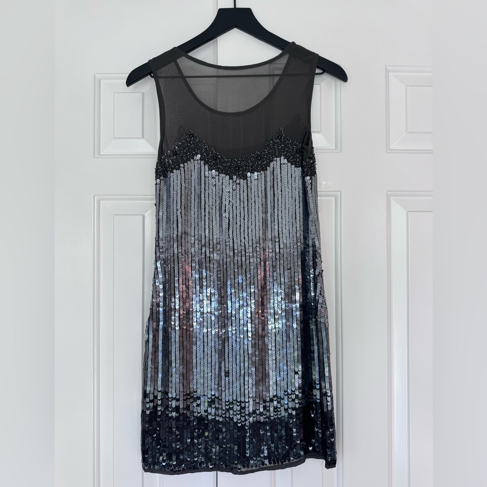 NWT ABS Collection Pewter Cocktail Dress, Size 2